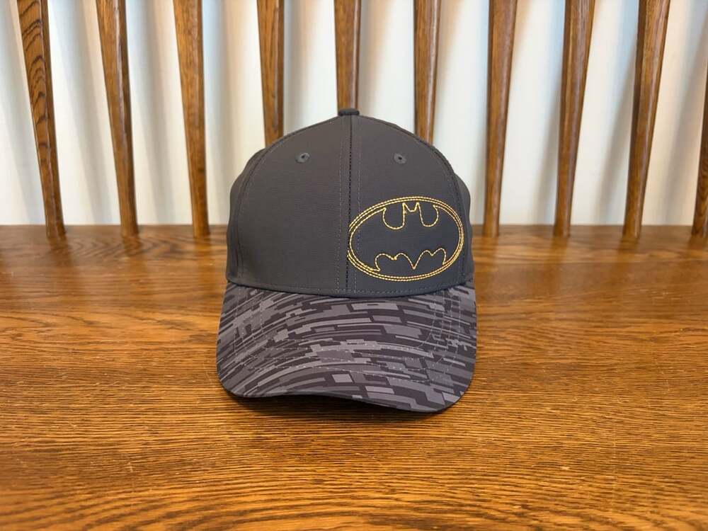 Six Flags Batman Youth Baseball Hat Cap Gray Digital Camo DC Comics